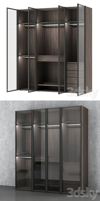 Italian glass wardrobe Scrigno by Sangiacomo